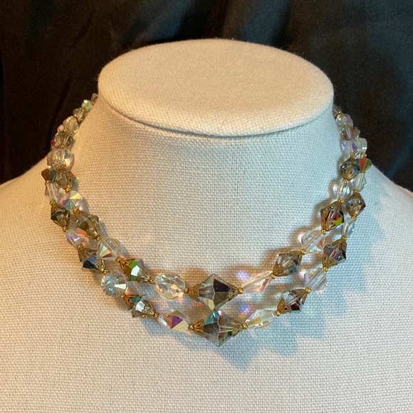 Vintage 1950s Crystal Choker Necklace - Picture 1 of 2